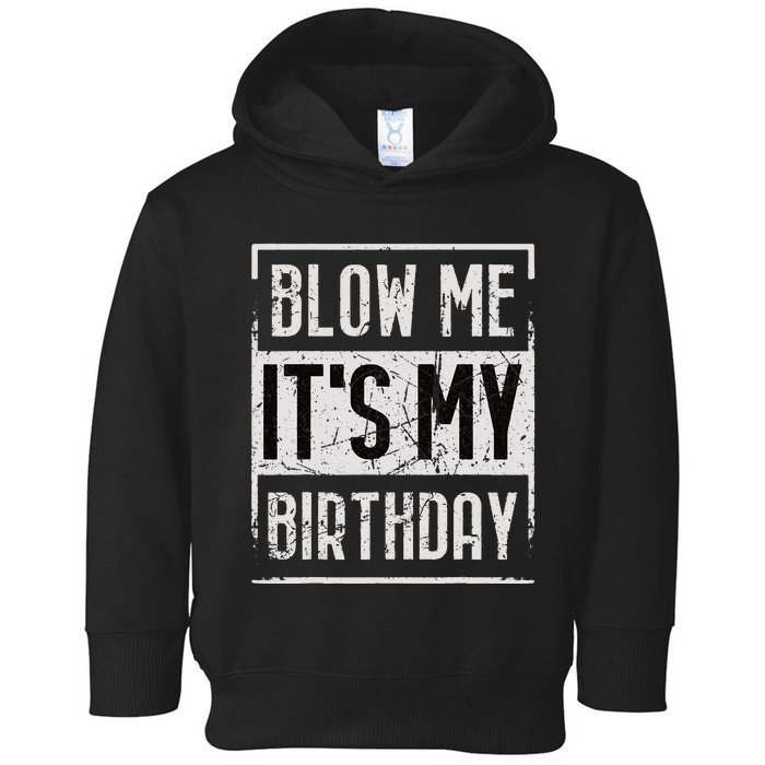 Funny Blow Me It's My Birthday Candle for Birthdays Vintage Toddler Hoodie