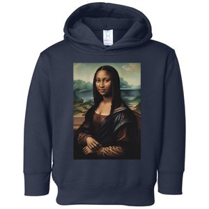 Funny Black Mona Lisa Afro Queen Juneteenth History Toddler Hoodie