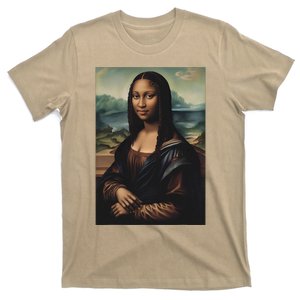 Funny Black Mona Lisa Afro Queen Juneteenth History T-Shirt