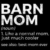 Funny Barn Mom Definition Best Mom Ever Horse Riding Cooling Performance Crew T-Shirt