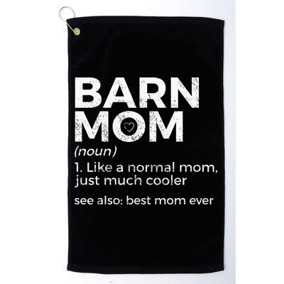 Funny Barn Mom Definition Best Mom Ever Horse Riding Golf Towel
