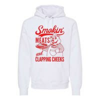 Funny Bbq Meat Groovy Smoking Meats And Clapping Cheeks Gift Premium Hoodie