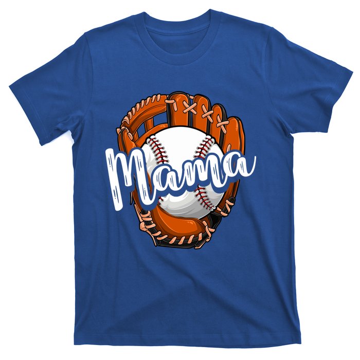 Funny Baseball Mama Funny Baseball Lover Mothers Day Mama Gift T-Shirt