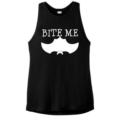 Fun Bite Me Bat Cute Cute Gift Great Gift Ladies PosiCharge Tri-Blend Wicking Tank