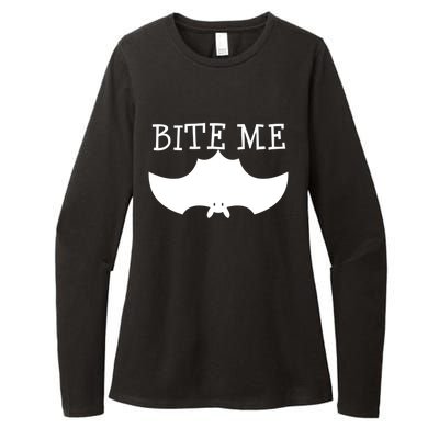 Fun Bite Me Bat Cute Cute Gift Great Gift Womens CVC Long Sleeve Shirt