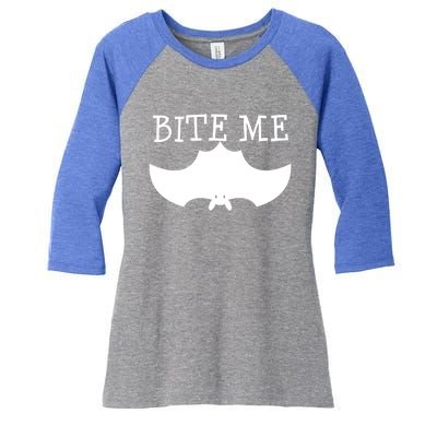 Fun Bite Me Bat Cute Cute Gift Great Gift Women's Tri-Blend 3/4-Sleeve Raglan Shirt