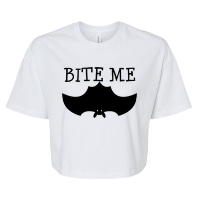 Fun Bite Me Bat Cute Cute Gift Great Gift Bella+Canvas Jersey Crop Tee