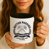 Funny Button Mashing Champion Video Gamer Mug