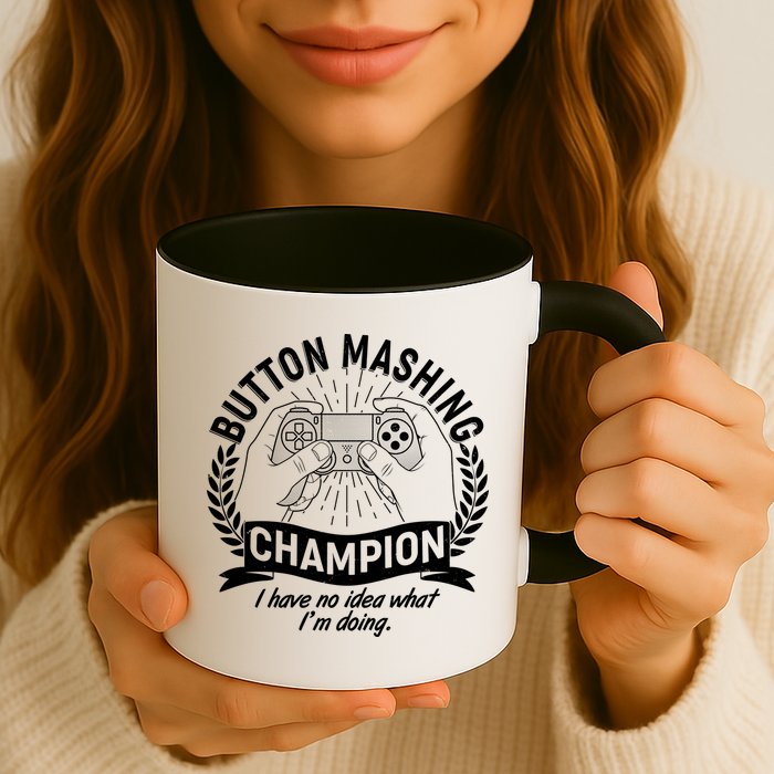 Funny Button Mashing Champion Video Gamer Mug
