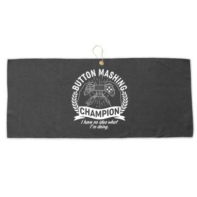 Funny Button Mashing Champion Video Gamer Large Microfiber Waffle Golf Towel