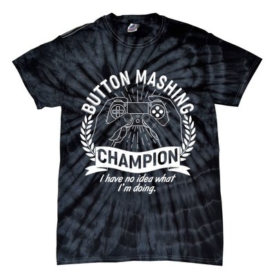 Funny Button Mashing Champion Video Gamer Tie-Dye T-Shirt