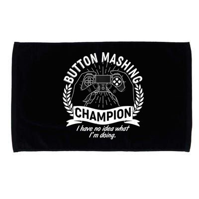 Funny Button Mashing Champion Video Gamer Microfiber Hand Towel