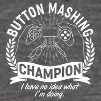 Funny Button Mashing Champion Video Gamer Flexfit Unipanel Trucker Cap