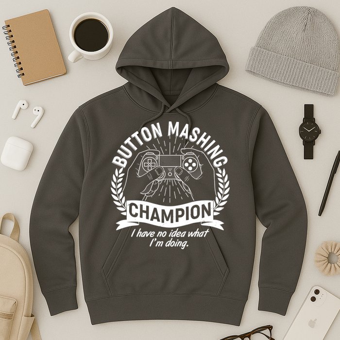 Funny Button Mashing Champion Video Gamer Hoodie