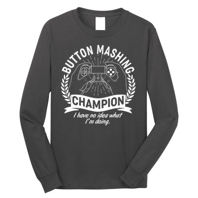 Funny Button Mashing Champion Video Gamer Long Sleeve Shirt