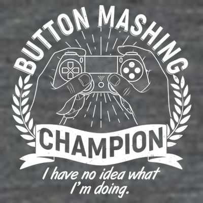 Funny Button Mashing Champion Video Gamer T-Shirt