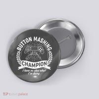 Funny Button Mashing Champion Video Gamer Button