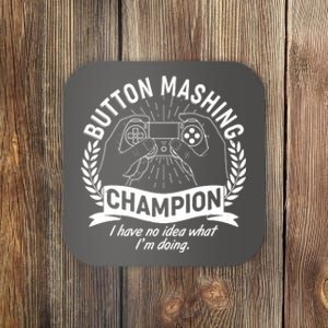 Funny Button Mashing Champion Video Gamer Coaster