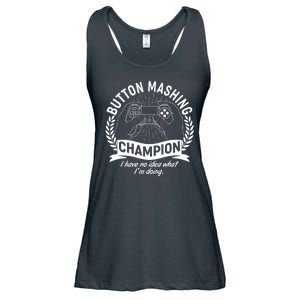 Funny Button Mashing Champion Video Gamer Ladies Essential Flowy Tank