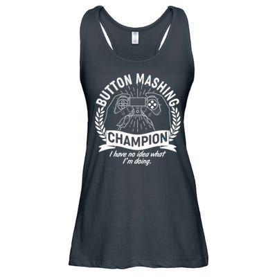 Funny Button Mashing Champion Video Gamer Ladies Essential Flowy Tank