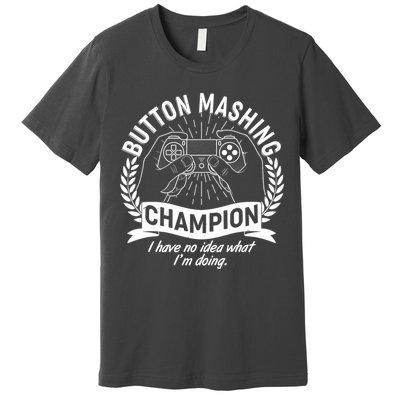 Funny Button Mashing Champion Video Gamer Premium T-Shirt