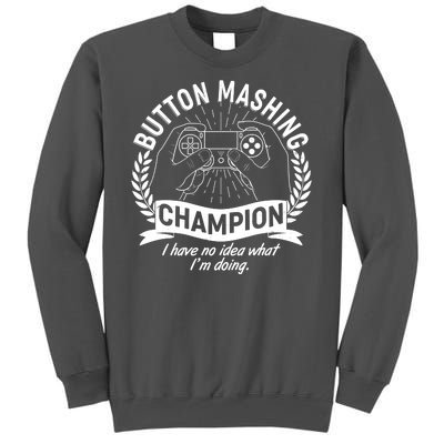 Funny Button Mashing Champion Video Gamer Tall Sweatshirt