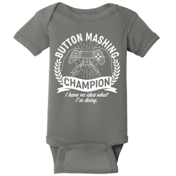 Funny Button Mashing Champion Video Gamer Baby Bodysuit