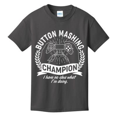 Funny Button Mashing Champion Video Gamer Kids T-Shirt