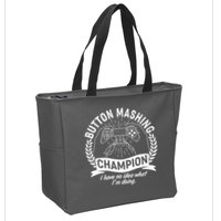 Funny Button Mashing Champion Video Gamer Zip Tote Bag
