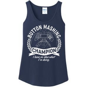 Funny Button Mashing Champion Video Gamer Ladies Essential Tank