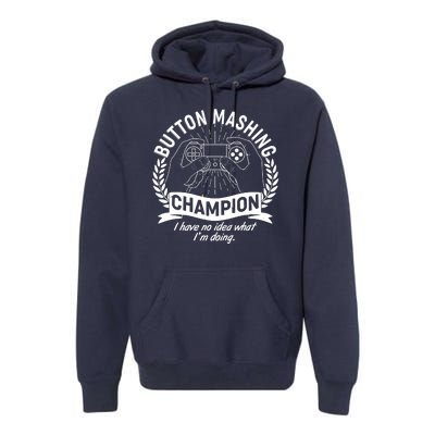 Funny Button Mashing Champion Video Gamer Premium Hoodie