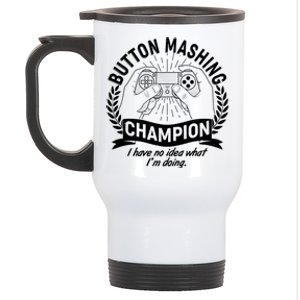 Funny Button Mashing Champion Video Gamer Stainless Steel Travel Mug