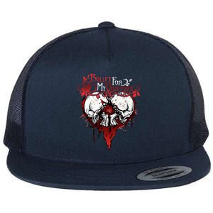 Funny Bullet My For Valentine Splattered Logo Gift Flat Bill Trucker Hat