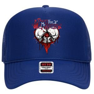 Funny Bullet My For Valentine Splattered Logo Gift High Crown Mesh Back Trucker Hat