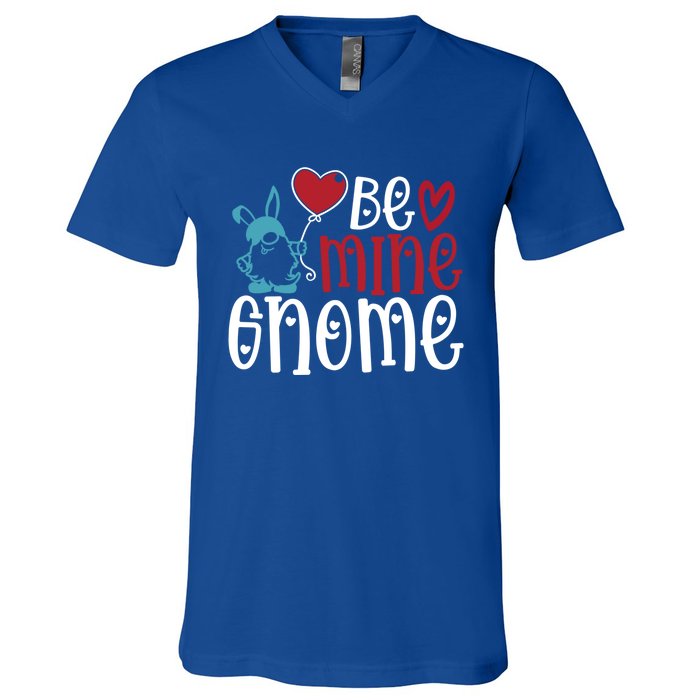 Funny Be Mine Gnome Valentine’s Day Graphic Meaningful Gift V-Neck T-Shirt