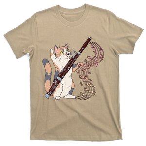 Funny Bassoonist Music Orchestra Cat Playing Bassoon T-Shirt