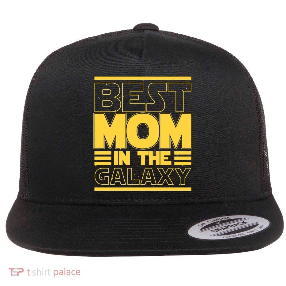 Funny Best Mom In The Galaxy SciFi Fan Flatbill Hat