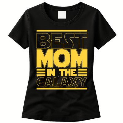 Funny Best Mom In The Galaxy SciFi Fan Womens T-Shirt