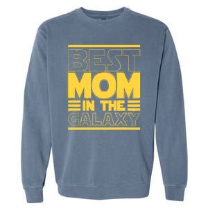 Funny Best Mom In The Galaxy SciFi Fan Garment-Dyed Sweatshirt