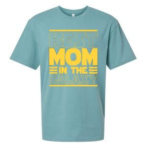 Funny Best Mom In The Galaxy SciFi Fan Sueded Cloud Jersey T-Shirt