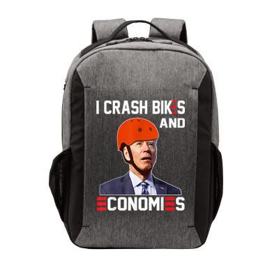 Funny Biden Meme I Crash Bikes And Economies Funny Joe Biden Falling Off Bike Vector Backpack