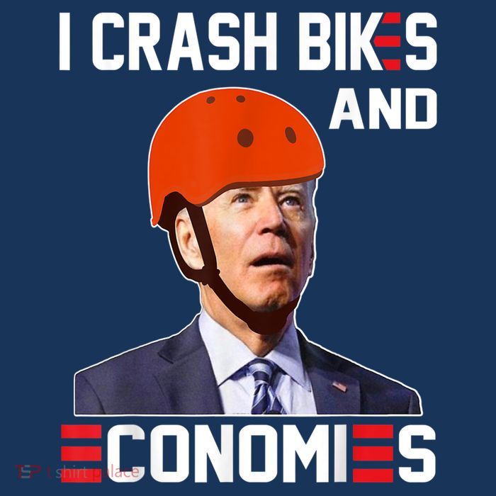 Funny Biden Meme I Crash Bikes And Economies Funny Joe Biden Falling Off Bike 16 in Basic Backpack