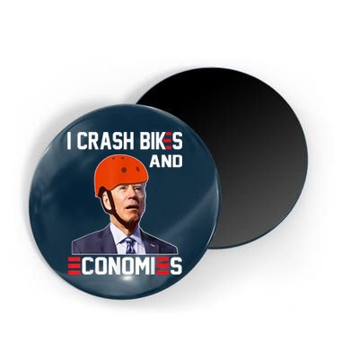 Funny Biden Meme I Crash Bikes And Economies Funny Joe Biden Falling Off Bike Magnet