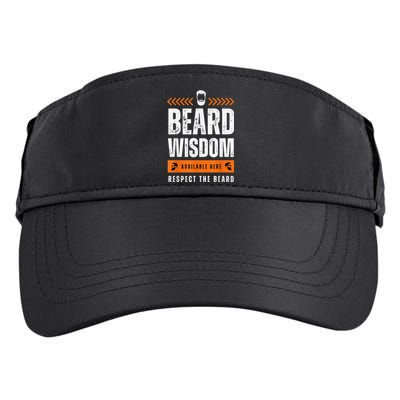 Funny Beard Man Gift Tee Beard Wisdom Available Here Adult Drive Performance Visor