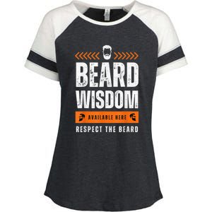 Funny Beard Man Gift Tee Beard Wisdom Available Here Enza Ladies Jersey Colorblock Tee