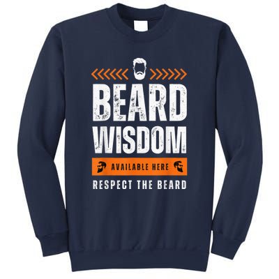 Funny Beard Man Gift Tee Beard Wisdom Available Here Sweatshirt