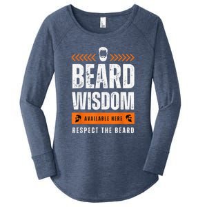 Funny Beard Man Gift Tee Beard Wisdom Available Here Women's Perfect Tri Tunic Long Sleeve Shirt