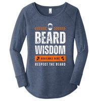 Funny Beard Man Gift Tee Beard Wisdom Available Here Women's Perfect Tri Tunic Long Sleeve Shirt