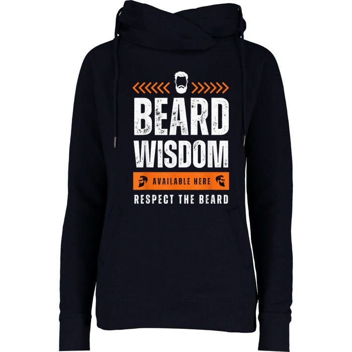 Funny Beard Man Gift Tee Beard Wisdom Available Here Womens Funnel Neck Pullover Hood