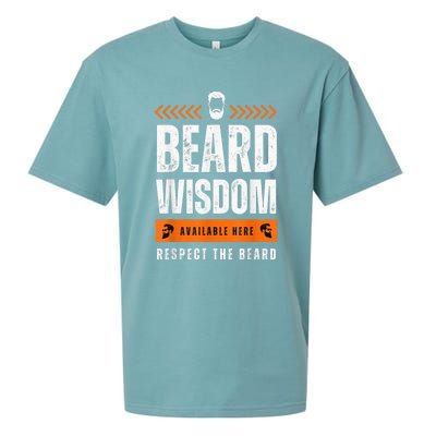 Funny Beard Man Gift Tee Beard Wisdom Available Here Sueded Cloud Jersey T-Shirt